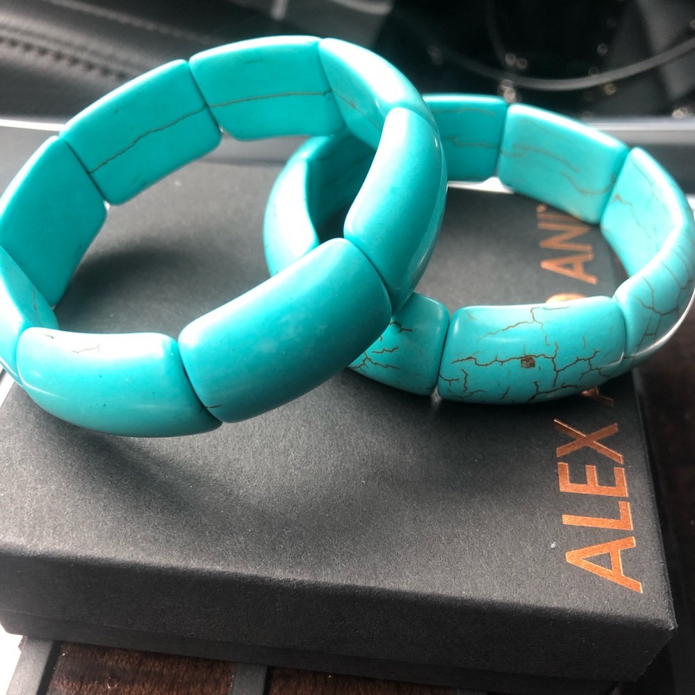 Turquoise stretch bracelets